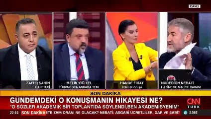 Bakan Nebati canlı yayında kendisini eleştiren Özgür Demirtaş'ı hedef aldı