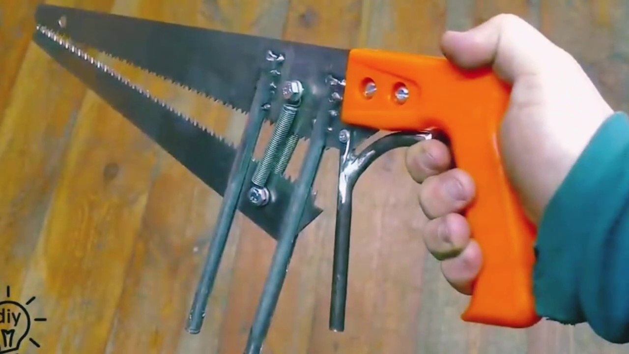 Memotong kayu lebih mudah !!! Brilliant idea of ​​a chainsaw!!  cut wood easier