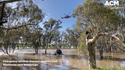 Campers rescued from submerged car near Newbridge