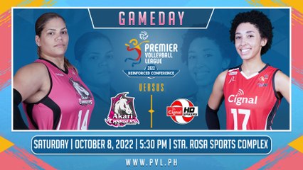 GAME 2 OCTOBER 08, 2022 | AKARI CHARGERS vs CIGNAL HD SPIKERS | 2022 PVL REINFORCED CONFERENCE