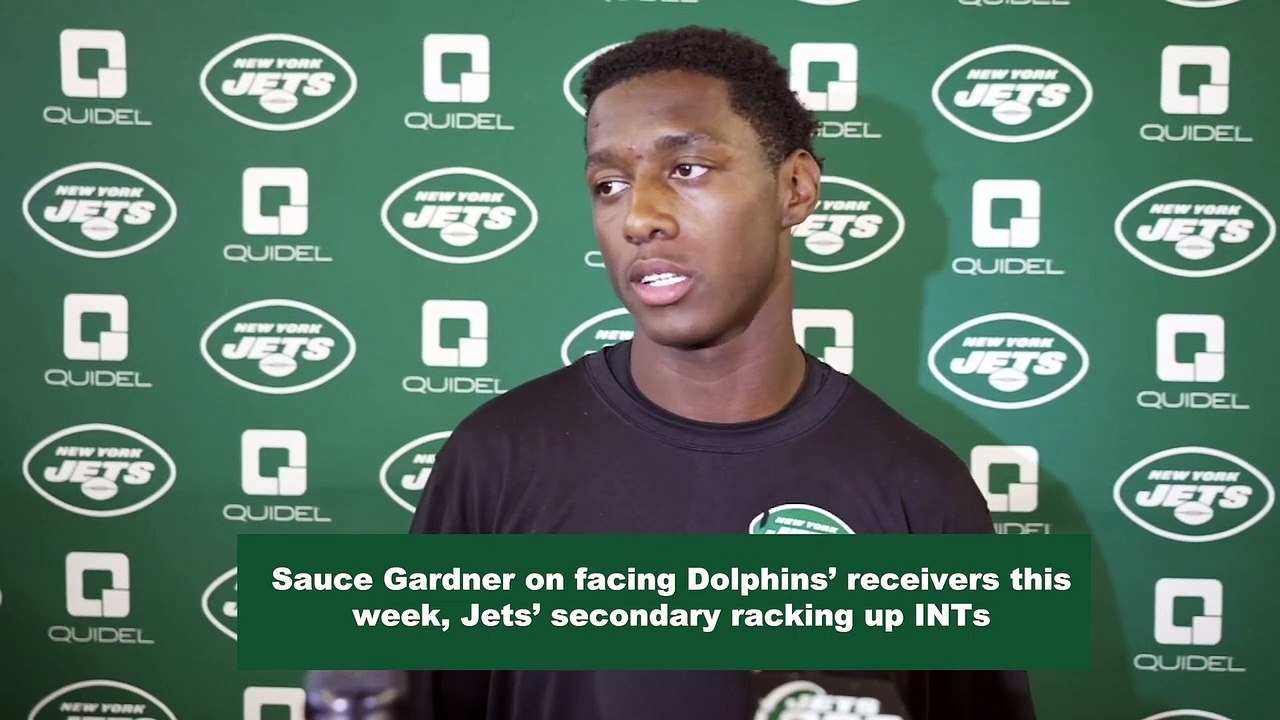 Jets' Sauce Gardner on Facing Dolphins Receivers Tyreek Hill, Jaylen
