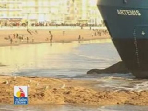Cargo échoué aux Sables d'Olonne la vidéo officielle !
