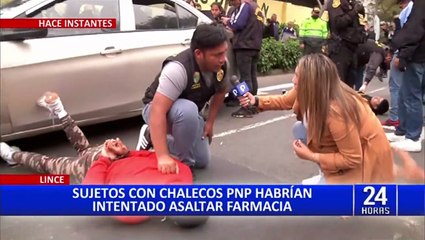 Lince: armados, con un croquis y usando un chaleco de la Policía, intentaron asaltar farmacia