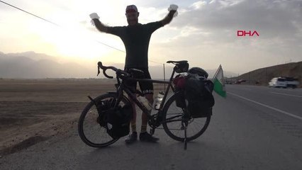 İSVİÇRE'DEN TÜRKİYE'YE BİSİKLETLE GELDİ; 2 AYDA 5 BİN KİLOMETRE PEDAL ÇEVİRDİ