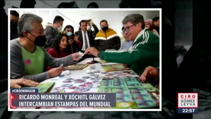 Monreal y Gálvez intercambian estampas del mundial