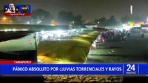 Tarapoto: toldos se desploman durante celebración ante el peso del agua por las lluvias