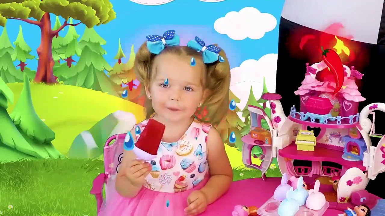 Pretend Play with Family Magic Ice Cream Challenge