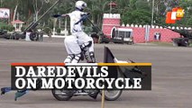 Daredevils On Motorcycle - Daredevils Team Perform Stunts During Amrit Mahotsav In Jabalpur