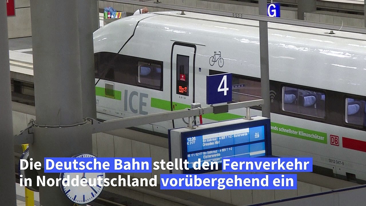 Bahnverkehr in Norddeutschland eingestellt - Grund ist technische Störung