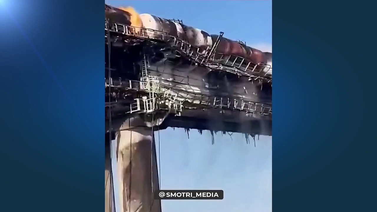 Ukraine-Krieg: Schwerer Brand auf Krim-Brücke - Putin leitet Untersuchung ein