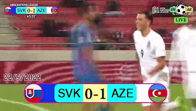 Azerbaijan 2-1 Slovakia / سلوفاكيا1-2إذربيجان - UEFA Nations League2022 دوري الأمم الأوروبية 22/9/2022