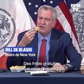 Bill de Blasio, exalcalde de Nueva York, ofreciendo patatas fritas y hamburguesas gratis a todo aquel que se inocule