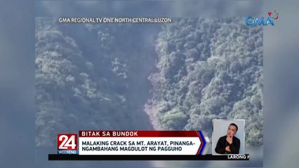 Malaking crack sa Mt. Arayat, pinangangambahang magdulot ng pagguho | 24 Oras Weekend