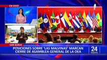 Cierre de Asamblea General de la OEA termina hoy con agenda sobre las Islas Malvinas
