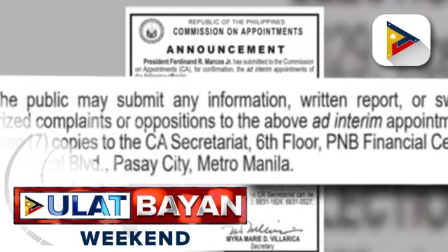 Ad interim appointment ni Sec. Lucas Bersamin at dalawang bagong Comelec commissioners, isinumite...