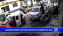Comas: Delincuentes roban costosos equipos de empresa de gas