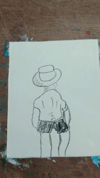 Easy boy/backside drawing