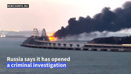 Smoke rises from Crimea's Kerch bridge after an ‘incident’