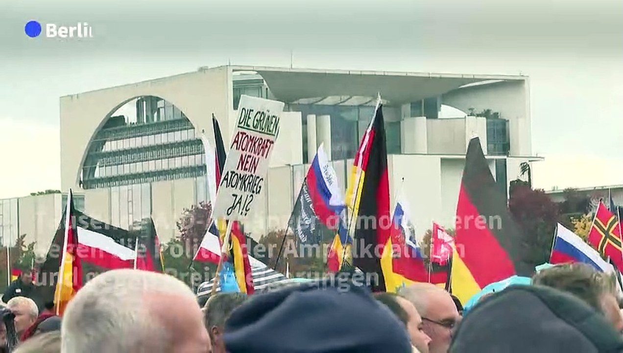 Tausende AfD-Anhänger protestieren in Berlin gegen "Ampel"-Politik
