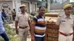 राजस्थान की सीमा पर 60 लाख की अवैध शराब से भरा ट्रक जब्त, चालक गिरफ्तार--VIDEO