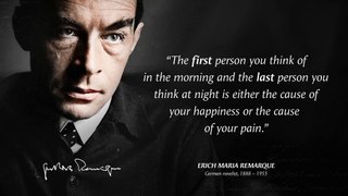 Erich Maria Remarque's Quotes which are better known in youth to not to Regret in Old Age