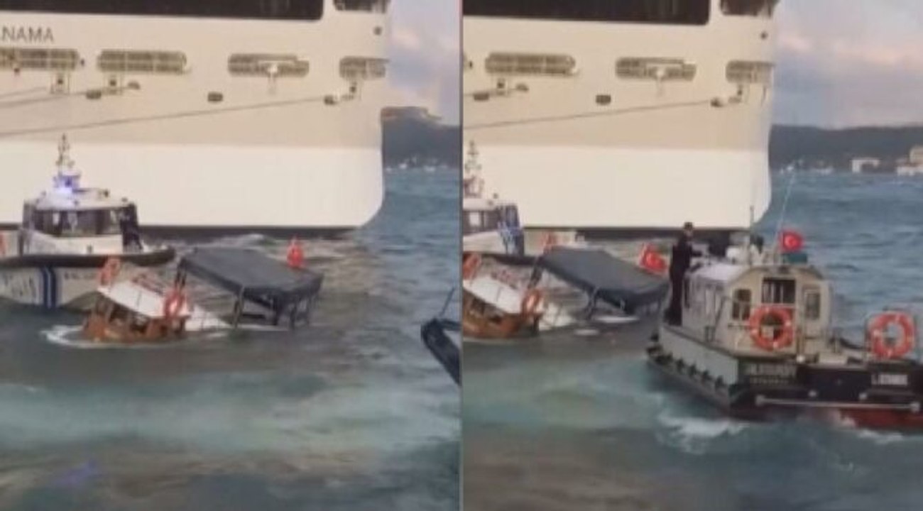 Karaköy önlerinde su alan tekne battı