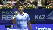 Djokovic through to Astana final after Medvedev retirement