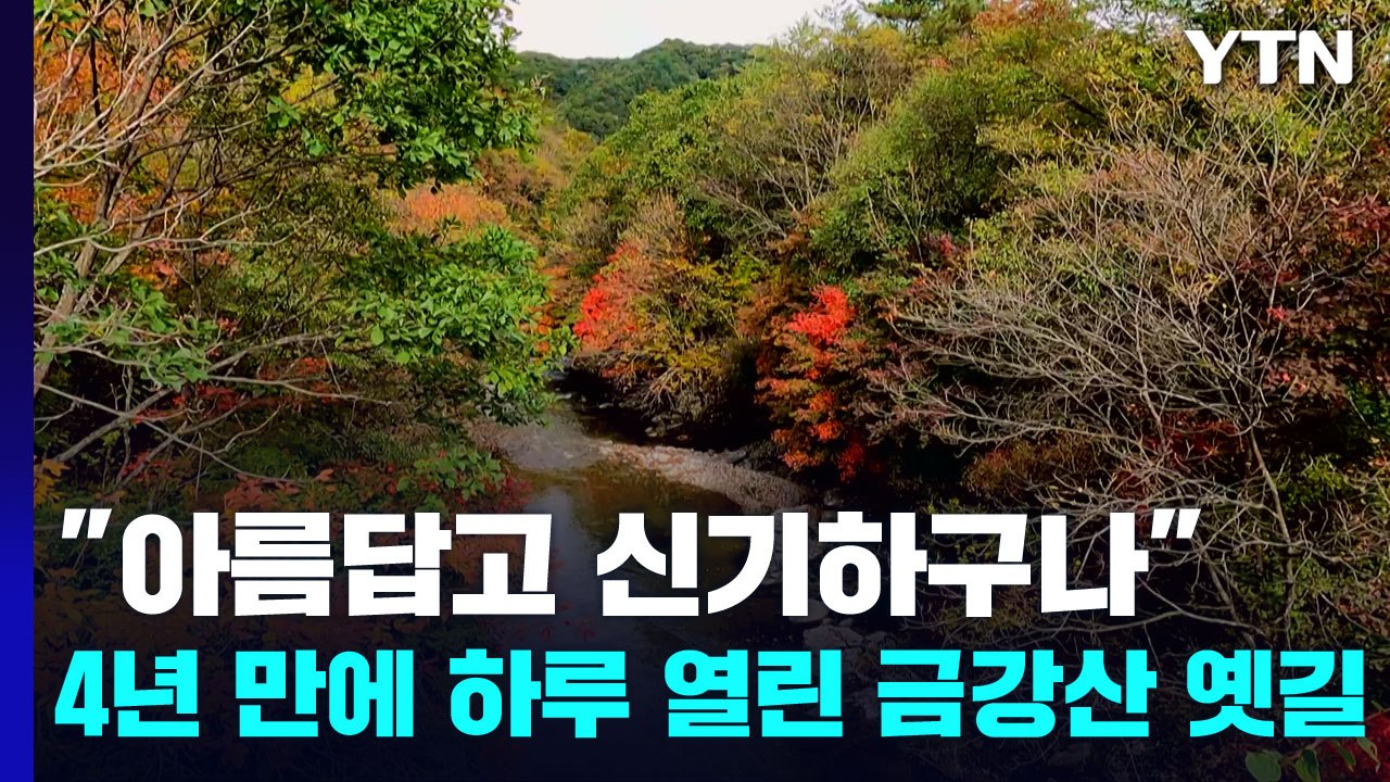 "아름답고 신기하구나"...4년 만에 하루 열린 금강산 옛길 / YTN