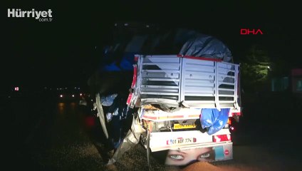 Aksaray'da yolcu otobüsü  TIR'a çarptı