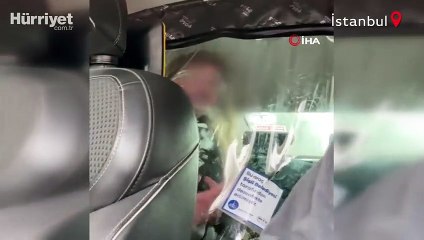 Aksaray'da kadın müşterinin, taksiciye yaşattığı zor anlar kamerada