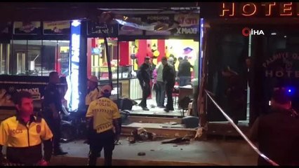 Kontrolden çıkan kamyonet dükkana daldı, genç doktor hayatını kaybetti