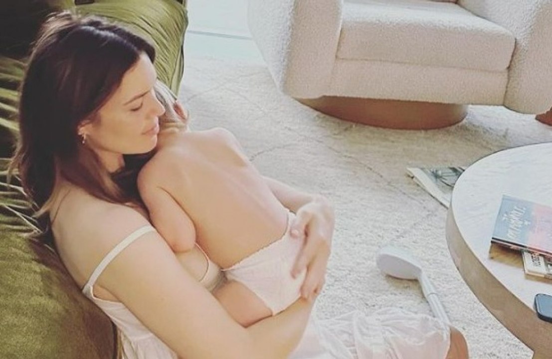 Mandy Moore is cherishing time with her son while waiting for her second child to arrive