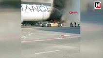 Frankfurt Havalimanı'nda bir uçakta yangın çıktı