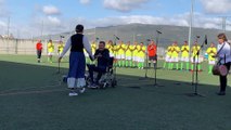 Actos de homenaje a Juan Carlos Unzué en  el campo de fútbol de Orcoyen