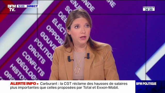 Carburants: Aurore Bergé dénonce une grève préventive de la CGT avant l'ouverture de négociations avec Total