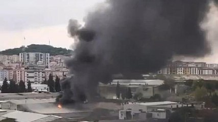 Pendik'te fabrika yangını