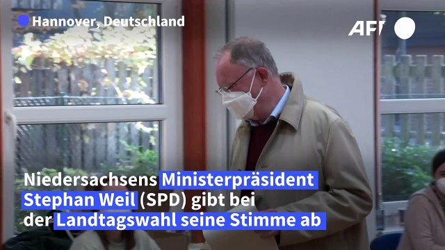 Landtagswahl in Niedersachsen: Weil gibt Stimme in Hannover ab