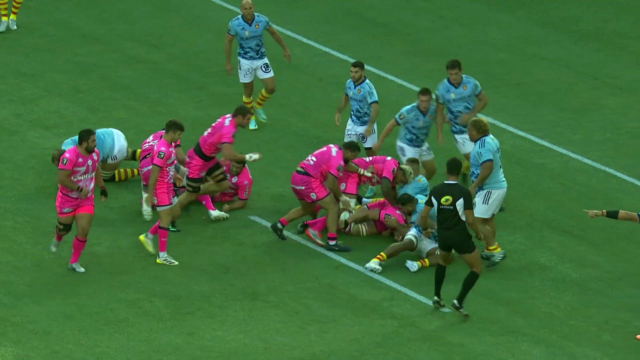 TOP 14 - Essai de Sefanaia NAIVALU (SFP) - Stade Français Paris - USA Perpignan - Saison 2022/2023