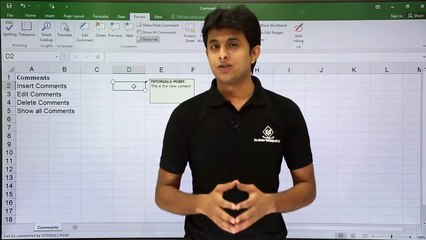MS Excel - Comments