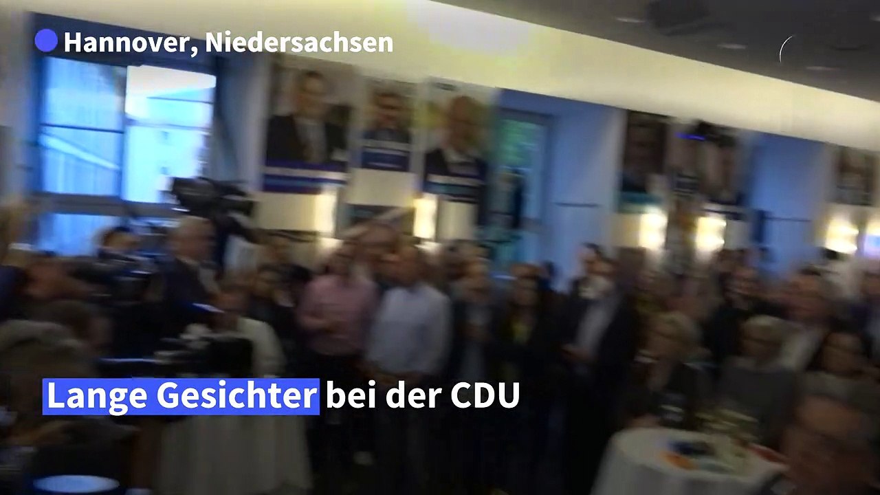 Lange Gesichter bei der CDU in Niedersachsen