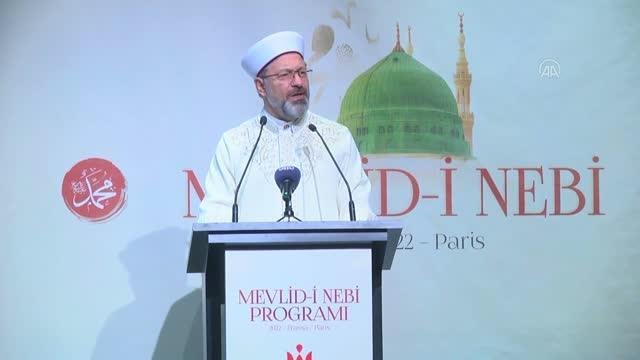 Diyanet İşleri Başkanı Erbaş, Paris'teki Mevlid-i Nebi programına katıldı