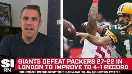 Giants Defeat Packers in London, Improve to 4-1 Record