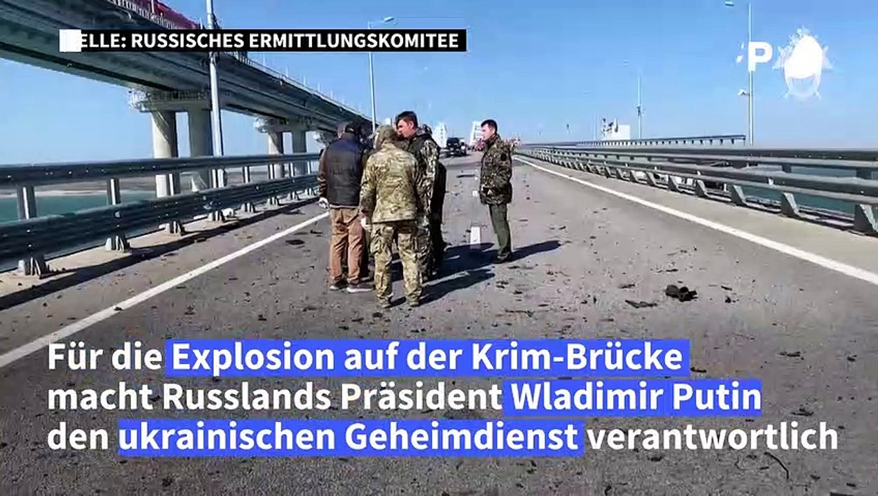 Explosion auf Krim-Brücke: Putin macht ukrainischen Geheimdienst verantwortlich