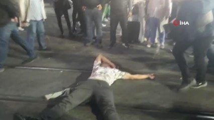 Gasp edildiğini iddia eden şahıs raylara yatıp yardım istedi