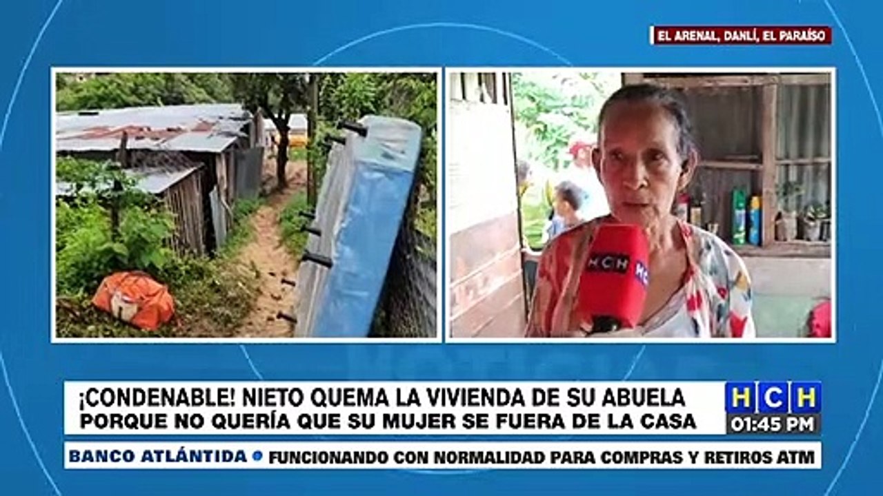 Nieto le mete fuego a la casa de su abuela porque no quería que su mujer se fuera de la casa