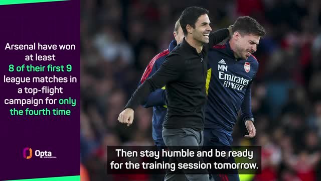 'I've never seen it like this!' - Arteta revels in Emirates atmosphere after win