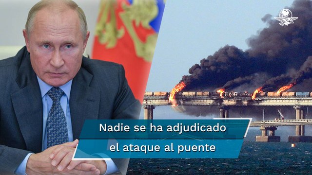 Vladimir Putin acusa a Ucrania de “ataque terrorista tras explosión en puente de Crimea