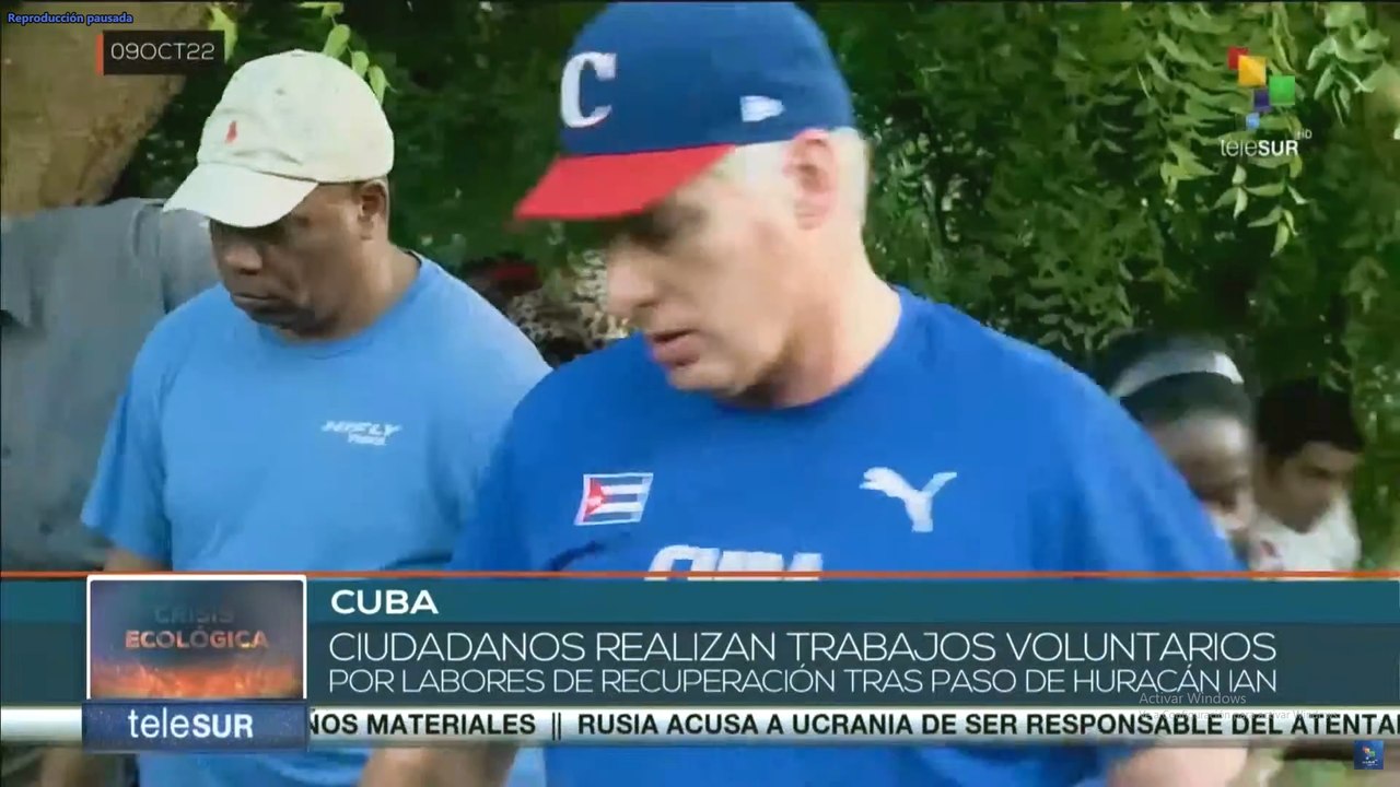 Cubanos protagonizan jornada de trabajo voluntario tras el paso del huracán Ian