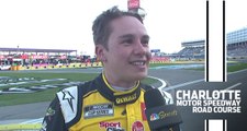 Bell praises late call for tires, celebrates Roval win in Charlotte