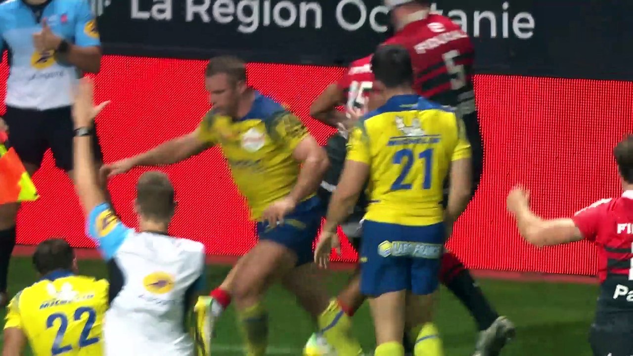 TOP 14 - Essai de Ange CAPUOZZO (ST) - Stade Toulousain - ASM Clermont - Saison 2022/2023